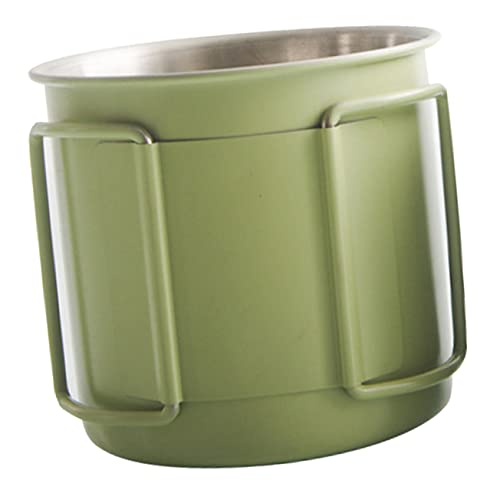 Garneck Camping Campfire Mug Campfire Coffee Mug Portable Coffee Cup Folding Camping Cup with Lids Beer Grilling Accessories Keep Insulated Collapsible Picnic Accessory Stainless Steel