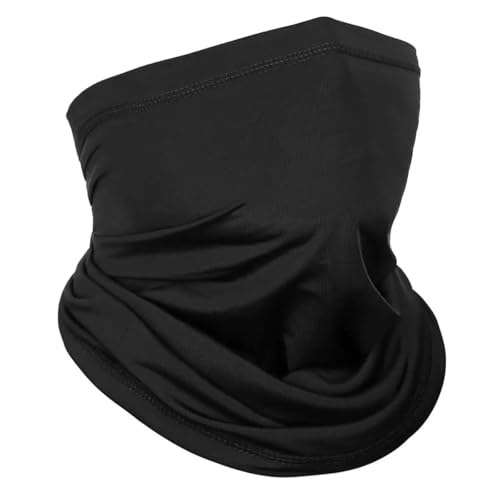 Cozonp Neck Gaiter Face Cover Bandana NP01 Cycling Snood Face Shield Mask Multifunctional Neck Tube Scarf Headwear for Men Women All Season Outdoor Sports-Black