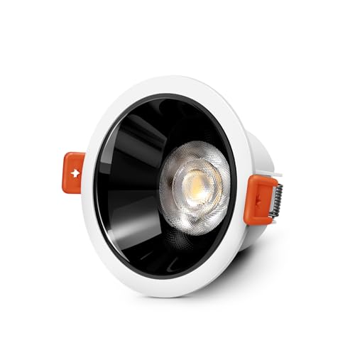 Image of wipro Garnet 7 Watt Wave Spot Black COB | Warm White (2700K) | High Voltage (440V) & Surge Protection (4 KV) | Sharp Beam Angle with Reflector for Home, Office and Store Cabinet Display | Pack of 1