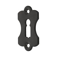 Amig - Antike Schlüssel-Schilder | Vertikal und Glatt | 60 x 38 mm | Mit Loch für Chubb-Schlösser | Ideal zur Befestigung an Schubladen, Schränken, Truhen und Möbeltüren | Schwarzstahl