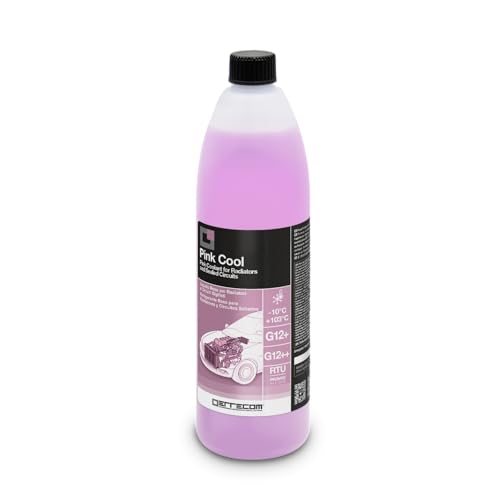 ERRECOM Pink Cool, Líquido para Radiador Rosa -10°C/+103°C, anticongelante G12+, G12++ con Paquete inhibidor Si-Oat 100% silanizado, Listo para Usar, 1 litro