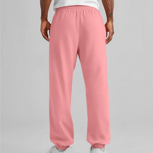 Men's Casual Pants Baggy Wide Leg Cotton Elastic Bottom Lounge Sweat Pants with Pockets, S-2XL3