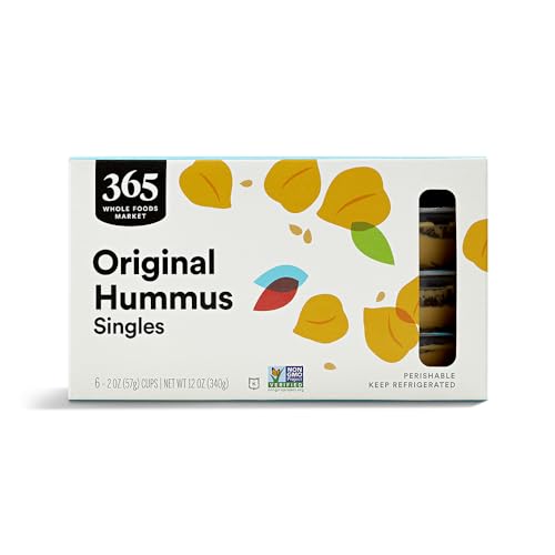 365 By Whole Foods Market, Original Single Serve Hummus, 12 Ounce, 6 Count