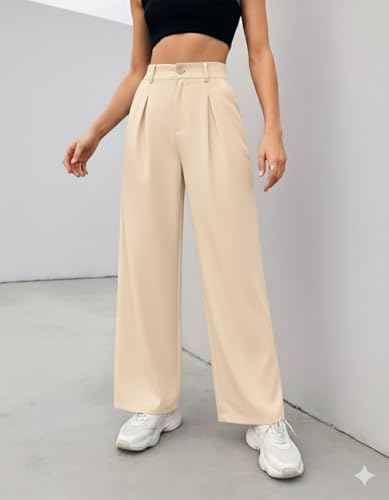 Image of Nermosa High-Waist Korean Trousers with Wide Baggy Fit | Trendy GenZ Streetwear Pants