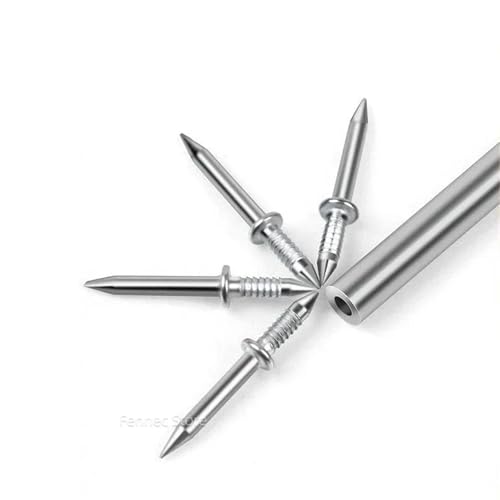 Clavos de doble cabeza 1000 piezas con manga para instalación sin marcas, galvanizados miniatura 1