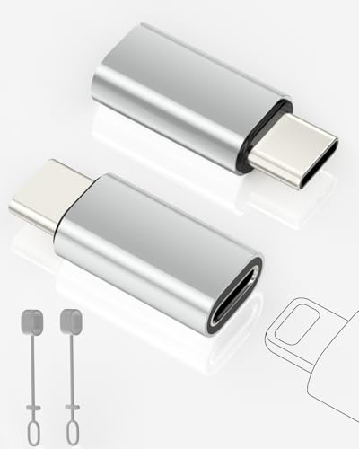 2 Pack Lightning zu USB C Adapter f&uuml;r iPhone 15/16/16 Pro/16 Plus/Pro Max, Samsung S24, Unterst&uuml;tzung von Laden und Daten&uuml;bertragung, Typ C Ladekabel, Nicht f&uuml;r Audio/OTG/Kopfh&ouml;rer/Apple Pencil 1st