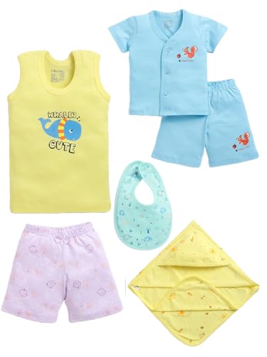 Peek A Boo by Rupa Baby Boys' Gift Set, Perfect for Baby Shower Clothing Set, 100% Cotton, Ultra Soft, Breathable