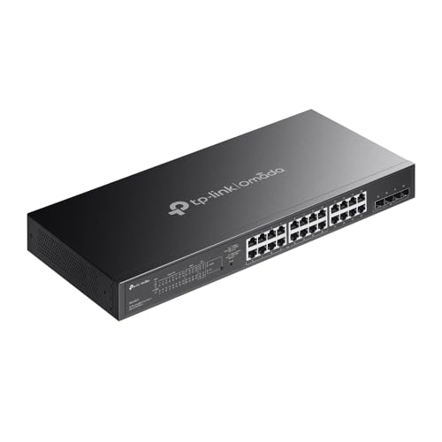 Image of TP-Link SG2428LP 28 Port Gigabit PoE Switch, 16x Gigabit PoE+ Ports, 802.3af /at 30W, 150W Total Budget, Network Switch, Omada Ethernet Switch, Ethernet Splitter, Metal Case, Cloud Management