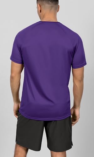 ODODOS Men's Quick Dry Short Sleeve Shirts UPF 50+ Sun Protection SPF Athletic Tops Workout T-Shirts3
