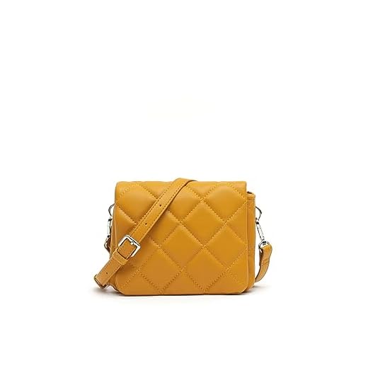 MISAKO Colxito bolso bandolera pequeño acolchado - Bolso casual de moda para mujer - Cómodo y resistente Colxito Mostaza 13 X 17 X 5 cm