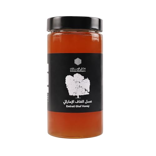 EMIRATES BEEKEEPERS| Emirati Ghaf Honey |1 Kg| Dark yellow to Yellow/Red | natural honey|Ghaf Flowers Aroma with fragrant after taste| Sugar free |Cold Extract|UAE local product|Certified