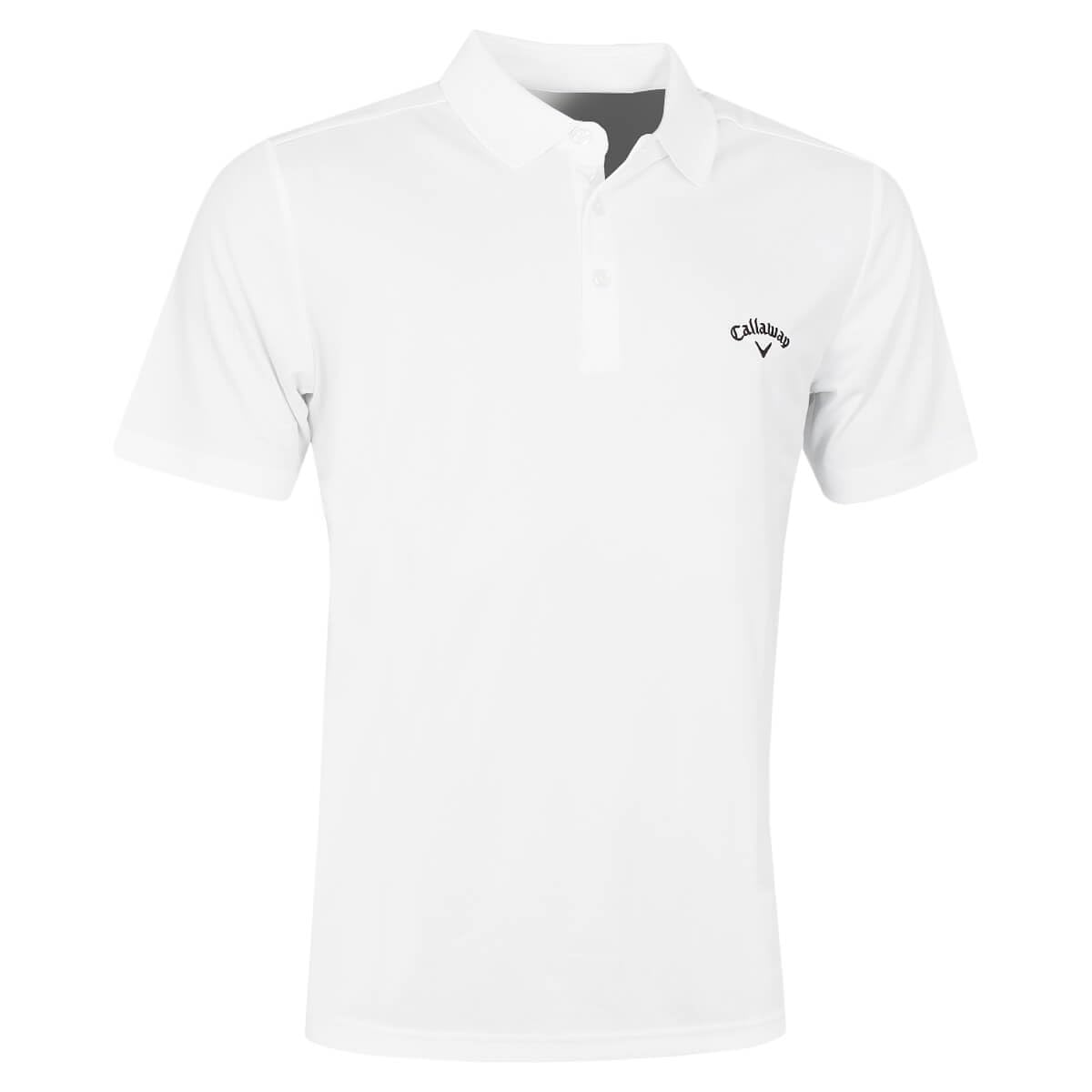 Callaway Golf Mens 2026 Tournament LC Logo Polo Shirt - Bright White - XXL