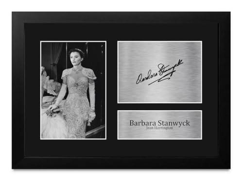 Memorabilia de Barbara Stanwyck The Lady Eve foto enmarcada A4