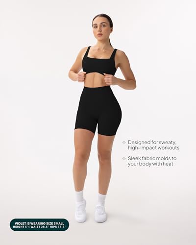 PAVOI ACTIVE Shorts with Pockets | Compressive High Waisted Butt Sculpting 4" & 6" Women's Biker Shorts | HiPerform XXS to 3X3