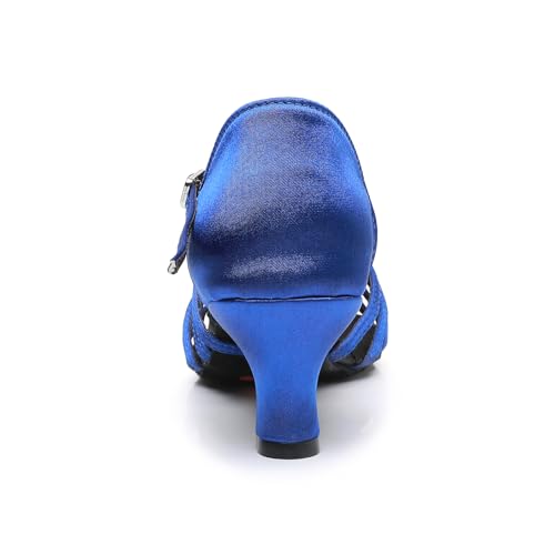 Rosefinch Women Ballroom Dance Shoes Latin Salsa Bachata Performance Dance Dancing Shoes 2" Black 3.5US4