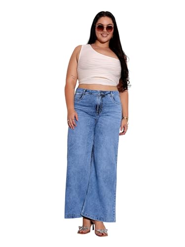 Image of Miss Chase A+ Women's Bootcut High Rise Regular Length Stretchable Denim Jeans