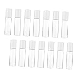 Gatuida 15 piezas Unidades Botellas de Vidrio Roll Aceites Esenciales Lociones y Cremas Frascos Rellenable Antidesbordamiento para Cuidado Facial y Corporal