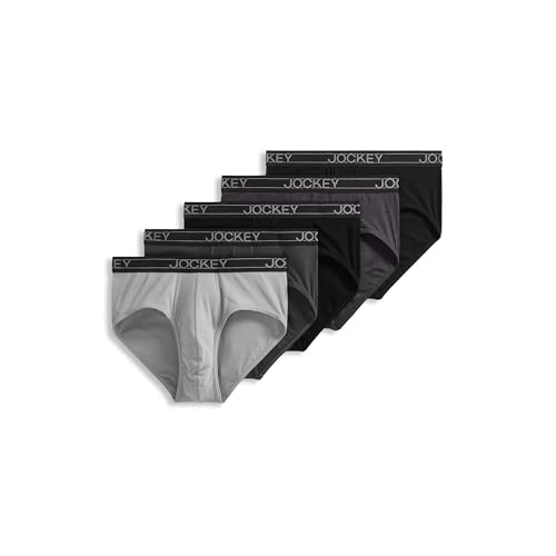 Jockey Men's Underwear Lightweight Cotton Blend Brief - 5 Pack