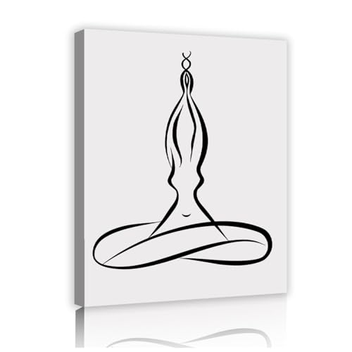 Art mural de yoga suspendu dans une chambre pour une décoration de maison zen et moderne