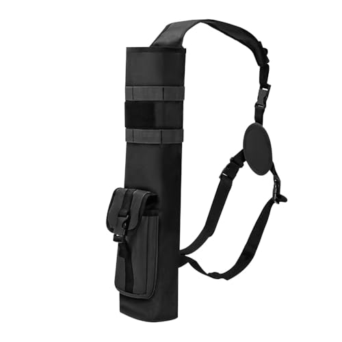 MiOYOOW Archery Quiver, Adjustable Arrow Bag Back Arrow Case with Tactical Webbing & Hook and Loop Fastener for Hunting Shooting Training