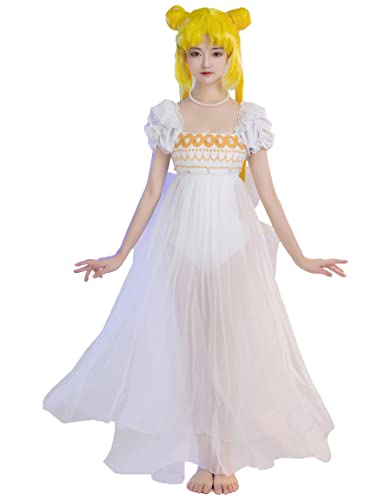 haikyuu Women Anim Derivative One Piece Swimsuit with Chiffon Wrap Skirt and Bowknot Cutout Lace up Bathing Suit Swimwear (as1, Alpha, s, Regular, Regular, Standard, White)