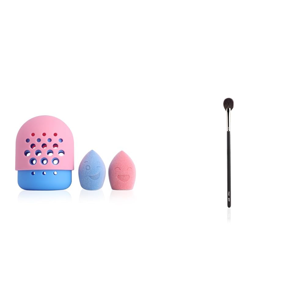 PAC Nano Bounce (Water Drop Cut, Olive Cut) (Blue, Pink) (2 Pc) Highlighter Brush 277-picture-22