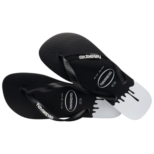 Havaianas Men Top Ink Flip Flops - Ink Splash Sandals - Ice Grey, 11/12W - 9/10M4