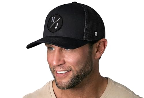 Image of HAKA State City Trucker Hat for Men & Women, Adjustable Baseball Hat, Mesh Snapback, Sturdy Outdoor Black Golf Hat