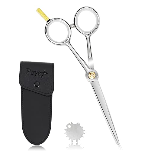 Hair Cutting Scissors Hair Shears, Fcysy Professional 5" Barber Haircut Salon Scissors, Sharp 440C Haircutting Scissors Pro Hairdressing Shears for Cutting Hair, Shears to Cut Hair for Women Men Gold