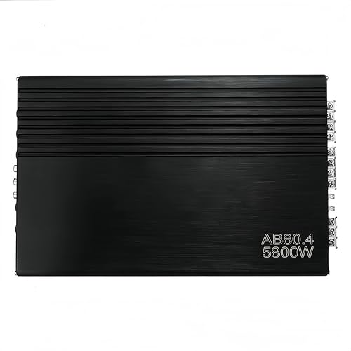 4-Channel Car Audio Amplifier, 5800W 12V Stereo Audio Car Subwoofer, Compact Subwoofer AMP for Car Truck Vehicle Audio Enhancement, 4x120W RMS Power Output 92dB Easy to Install