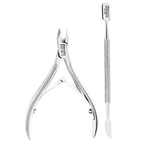 Promax Care Cuticle Trimmer with Cuticle Pusher-Cuticle Remover Cuticle Nipper Professional Stainless Steel Cuticle Cutter Clipper Durable Pedicure Manicure Tools for Fingernails & Toenails-20-5041NP