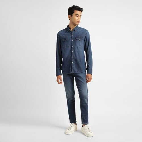 Image of Levi's Men's Solid Slim Fit Denim Shirt