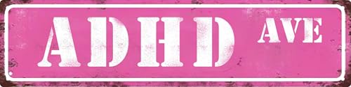 Add a Touch of Humor with the ADHD Ave Street Sign Retro Wal