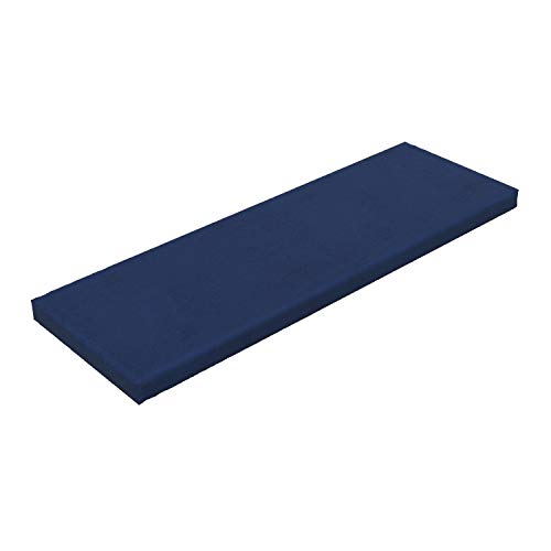 Ambesonne Faux Suede Bench Cushion, Digitally Printed Weathered Texture, Standard Size Foam Pad with Decorative Fabric Cover for Kitchen Bedroom Indoors & Outdoors, Navy Blue, 45