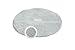 andiamo Teppich Arezzo für Wohnzimmer Esszimmer pflegeleichter eleganter gemütlicher Teppich einfarbig 67 cm rund grau