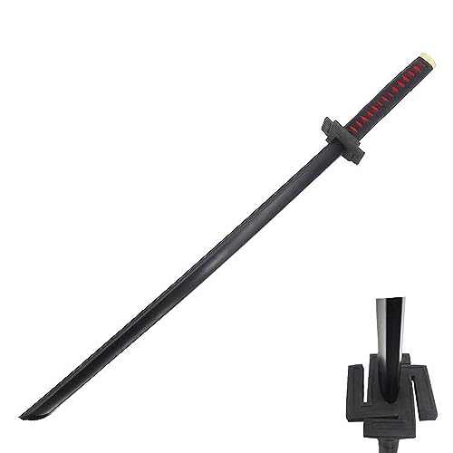 Mingshao 42 Fantasy Anime Japanese Ninja Cosplay Costume Foam Samurai Sword Kurosaki Ichigo Sword Katana Blade Halloween Weapon (Ichigo Kurosaki Tensa Zangetsu)