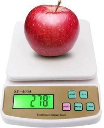 U UZAN SF 400 Electronic Digital 1Gm-10 Kg Weight Scale Lcd Kitchen Machine Measure For Measuring Fruits , Shop , Food , Vegetable , Vajan , Offer , Kirana Kata , Kirana New Weighing Scale ?(White)