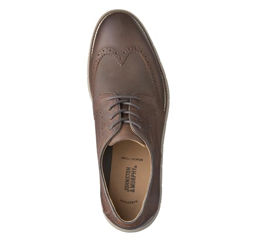 Johnston & Murphy Men's Holden Wingtip Full Grain, Classic Dress Shoe, Genuine Leather, Lightweight Athletic Construction2
