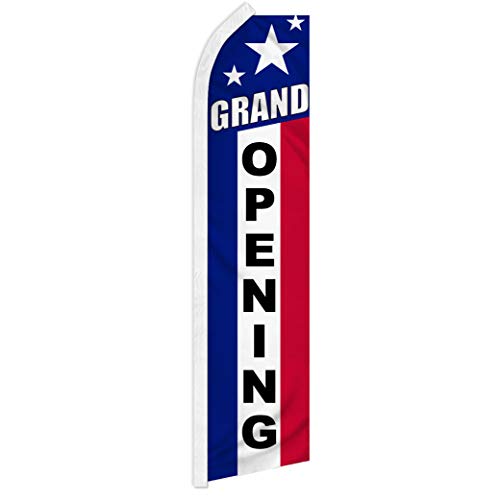 Grand Opening Swooper Feather Flag - Great for Businesses, Cafes, and Restaurants