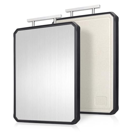 Tabla de Cortar Doble Cara Acero Inoxidable y PP 16.5x11" miniatura 1