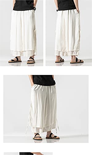 Japanese Harajuku Men Wide Leg Pants Retro Loose Hanfu Bloomers Trousers Bottoms3