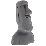 Toddmomy Easter Island Head Statue,Small Resin Easter Moai Monolith Sculpture for Decor