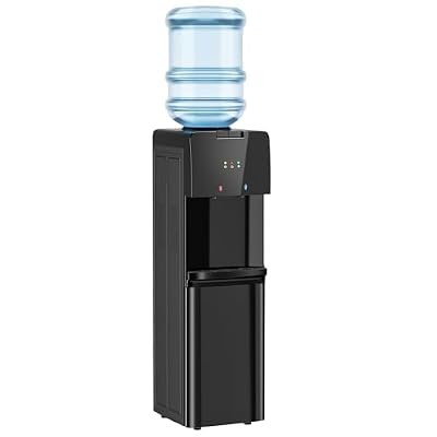 Urbansync Top Loading Cold & Hot Water Dispenser,3 Temperature Settings, Water Cooler for 3 or 5 Gallon Bottles, Removable Drip Tray & Child Safety Lock, Home, Office, Living Room.