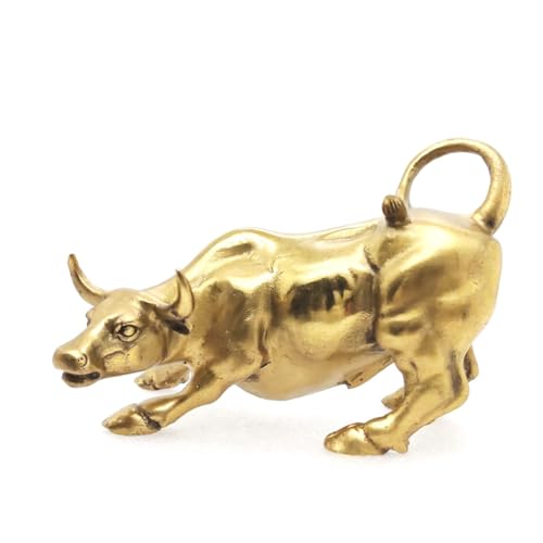 Figura De Toro De Bronce Pequeña Decoración Hogar