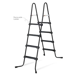 Funsicle 22 Ft by 52 in Oasis Designer Round Frame Outdoor Above Ground Swimming Pool Set w/SkimmerPlus Filter Pump and Pool Cover, Dark Herringbone Funsicle 22 Ft by 52 in Oasis Designer Round Frame Outdoor Above Ground Swimming Pool Set wSkimmerPlus Filter Pump and Pool Cover Dark Herringbone