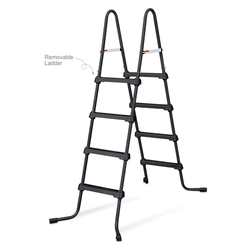 Funsicle-22-Ft-by-52-in-Oasis-Designer-Round-Frame-Outdoor-Above-Ground-Swimming-Pool-Set-wSkimmerPlus-Filter-Pump-and-Pool-Cover-Dark-Herringbone Funsicle 22 Ft by 52 in Oasis Designer Round Frame Outdoor Above Ground Swimming Pool Set wSkimmerPlus Filter Pump and Pool Cover Dark Herringbone