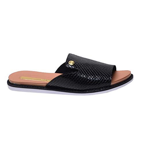 Chinelo Feminino Rasteiro Moleca Preto