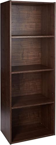 Iris Ohyama, Modernes Bücherregal, 4 Etagen, 40cm breit, Braun,...