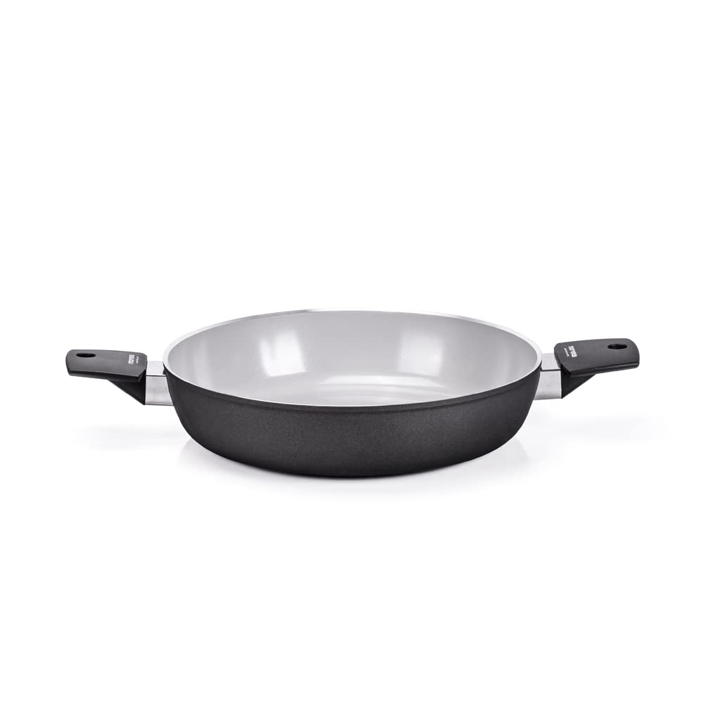 Moneta Futura tegame 28cm, rivestimento naturale FineGres (NO PFAS), anche per induzione. 100% Made in Italy