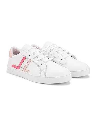 Image of Longwalk White Casual Shoes Sneakers for Women(W-4035)